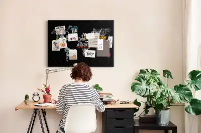 Positive World Map Printed Cork Board