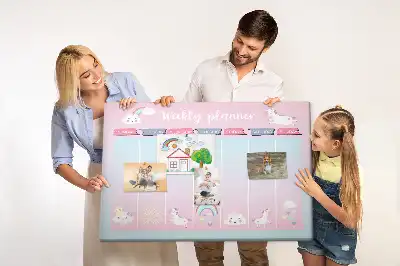 printed cork memo board