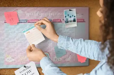 printed cork memo board
