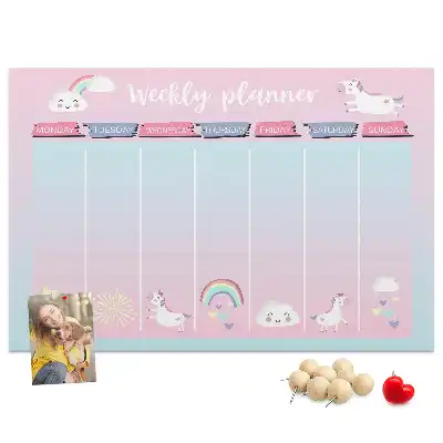 printed cork memo board