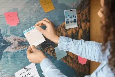 Printed Cork Board Boats on the lake