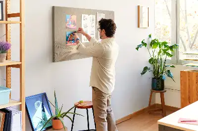 Printed Abstract Light Cork Memo Board
