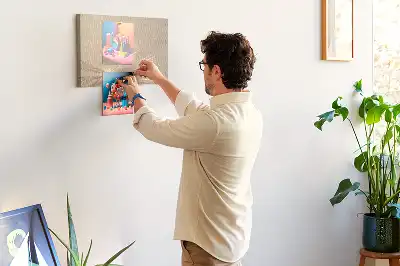 Printed Abstract Light Cork Memo Board