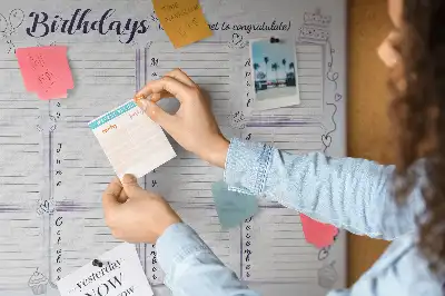 Cork Memo Board for Birthday Notes