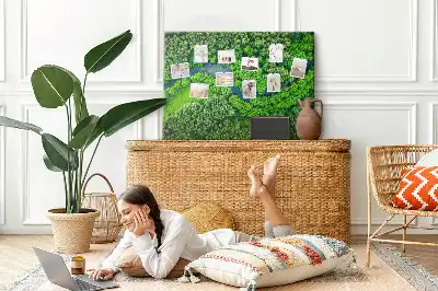 River in the Forest Printed Cork Memo Board