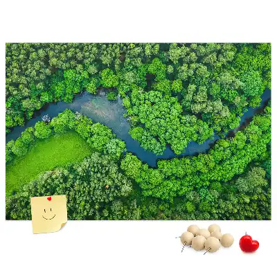 River in the Forest Printed Cork Memo Board