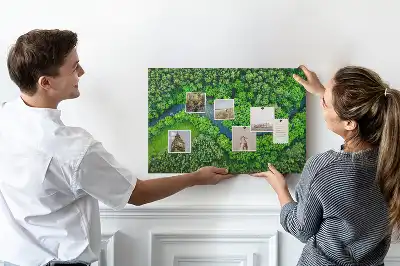 River in the Forest Printed Cork Memo Board