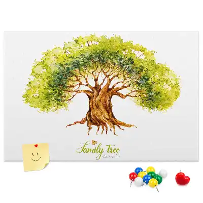 Family Tree Cork Memo Board