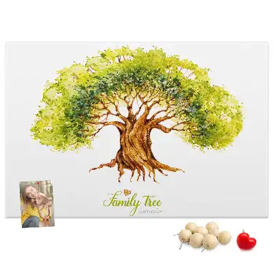 Family Tree Cork Memo Board