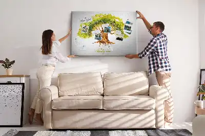 Cork memo board Family tree