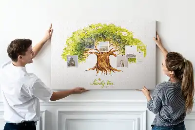 Family Tree Cork Memo Board