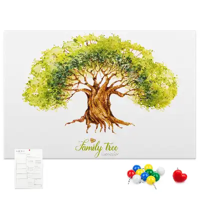 Family Tree Cork Memo Board