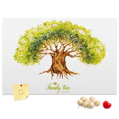 Family Tree Cork Memo Board