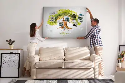 Family Tree Cork Memo Board