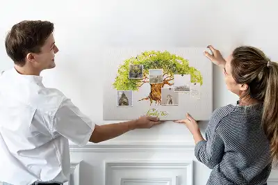 Family Tree Cork Memo Board