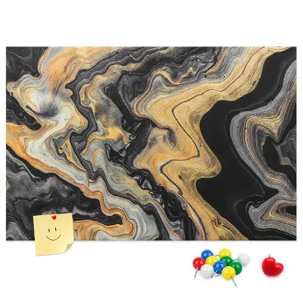 Printed Cork Board Gold marble