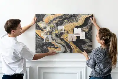 Gold Marble Printed Cork Board