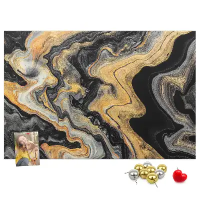 Printed Cork Board Gold marble