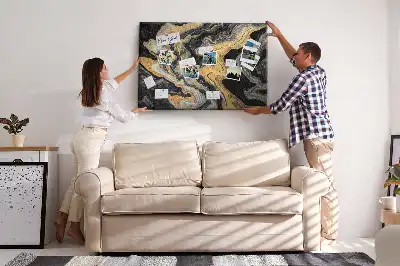 Gold Marble Printed Cork Board