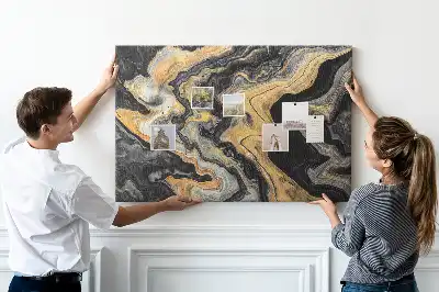 Printed Cork Board Gold marble