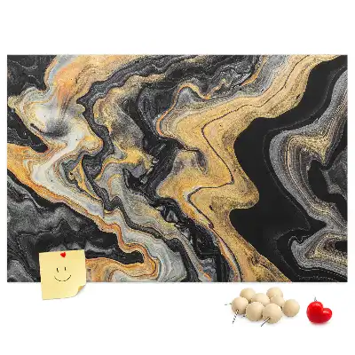 Printed Cork Board Gold marble