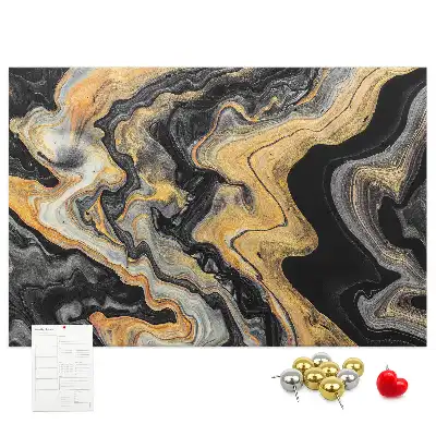 Gold Marble Printed Cork Board