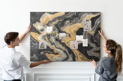 Gold Marble Printed Cork Board
