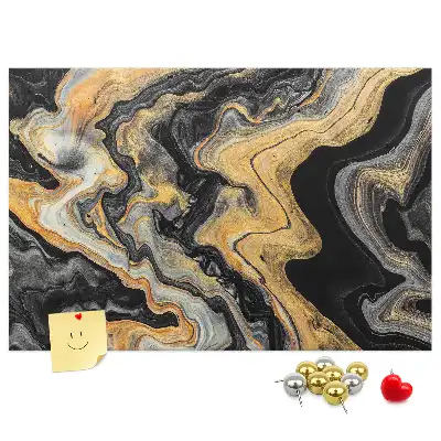 Printed Cork Board Gold marble