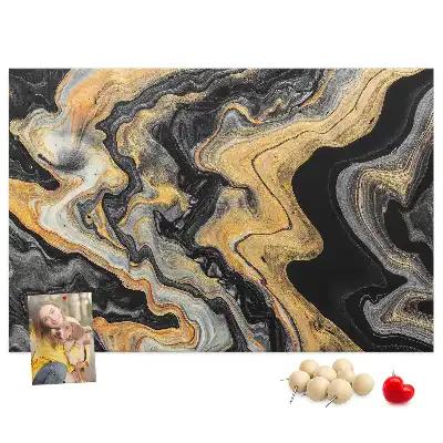Printed Cork Board Gold marble