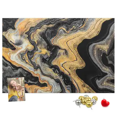 Gold Marble Printed Cork Board