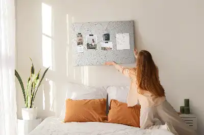 Printed Cork Memo Board with Abstract Splashes Design