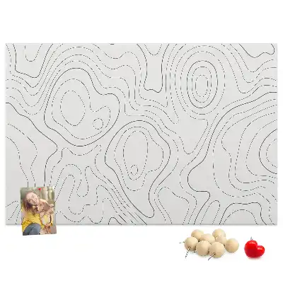 Printed Cork Memo Board with Abstract Splashes Design