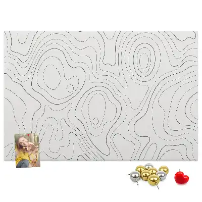 Printed Cork Memo Board with Abstract Splashes Design