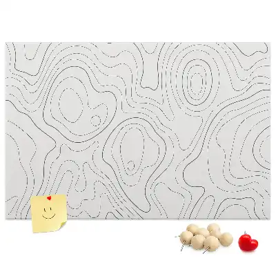 Printed Cork Memo Board with Abstract Splashes Design