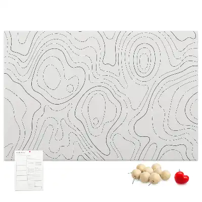 Printed Cork Memo Board with Abstract Splashes Design