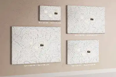 Printed Cork Memo Board with Abstract Splashes Design