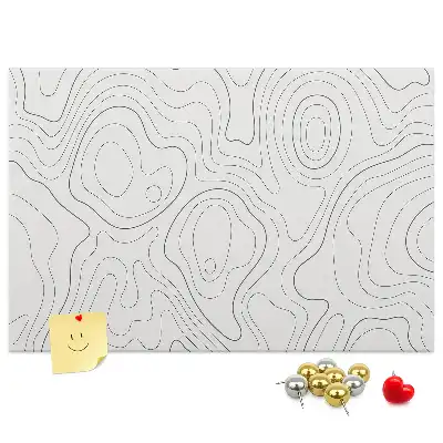 Printed Cork Memo Board with Abstract Splashes Design
