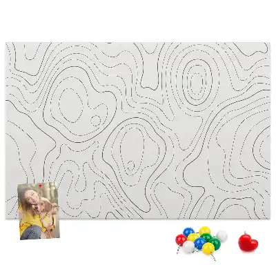 Printed Cork Memo Board with Abstract Splashes Design