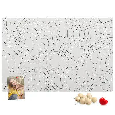 Printed Cork Memo Board with Abstract Splashes Design