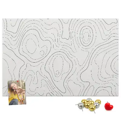 Printed Cork Memo Board with Abstract Splashes Design