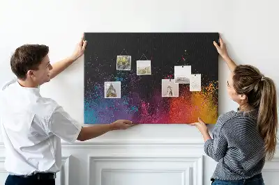 Color Explosion Printed Cork Board