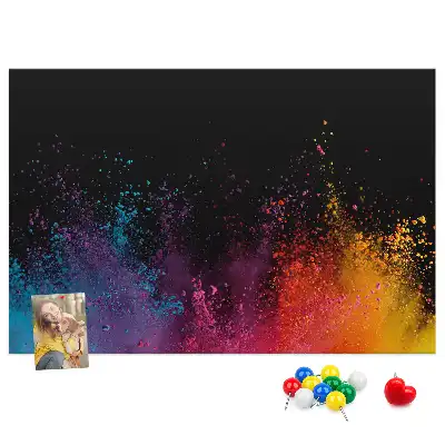 Color Explosion Printed Cork Board