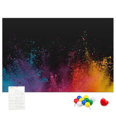 Color Explosion Printed Cork Board