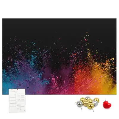 Color Explosion Printed Cork Board