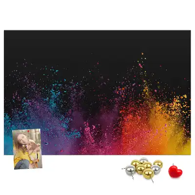 Color Explosion Printed Cork Board
