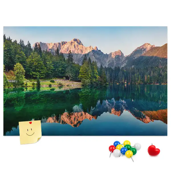 Lake landscape cork memo board