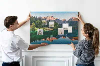 Lake landscape cork memo board