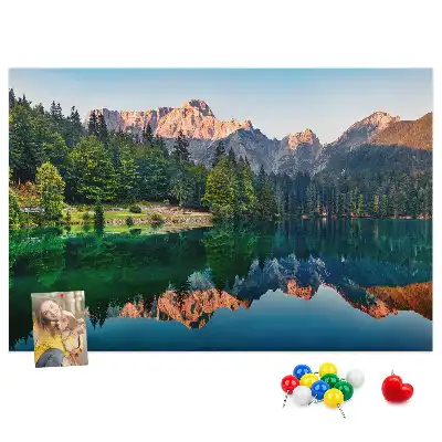 Lake landscape cork memo board