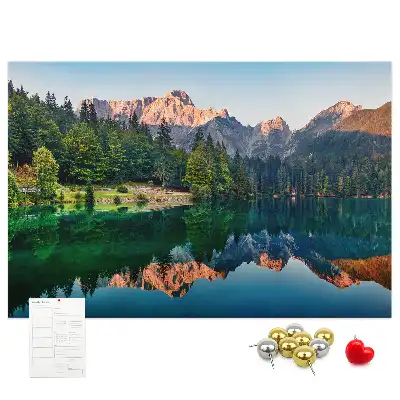 Lake landscape cork memo board