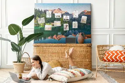 Lake landscape cork memo board